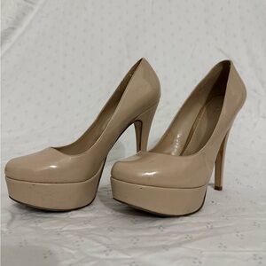Elegant Beige Platform Heels